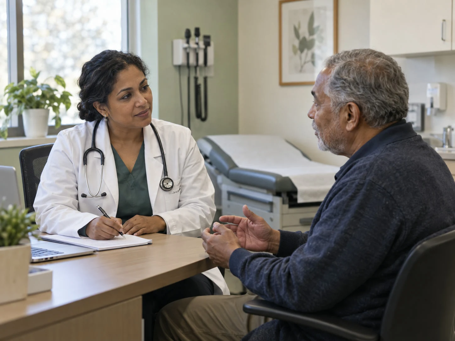 Illustrative family medicine clinic scene